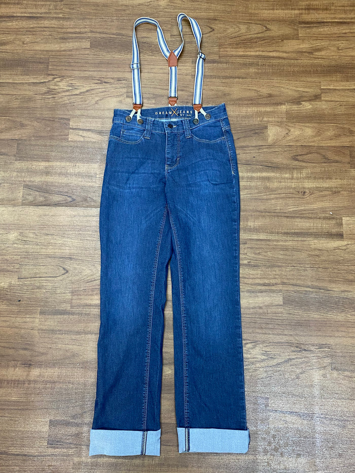 Jeanshose mit Hosenträger im 50er Jahre Retro-Stil, Size: 34/32