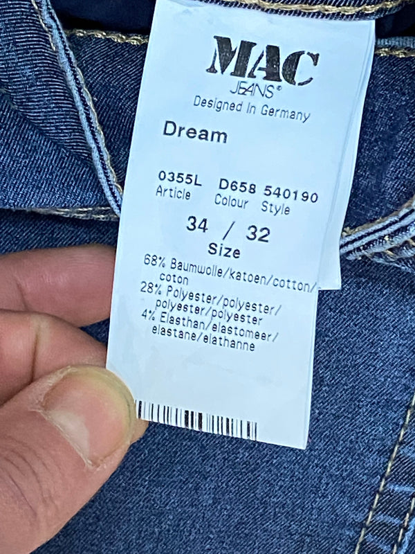 Jeanshose mit Hosenträger im 50er Jahre Retro-Stil, Size: 34/32