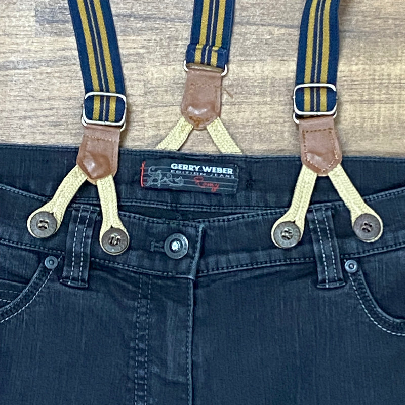 Jeanshose mit Hosenträger im 50er Jahre Retro-Stil, Gr.40