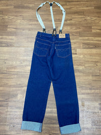 Jeanshose mit Hosenträger im 50er Jahre Retro-Stil, Size: 31/34