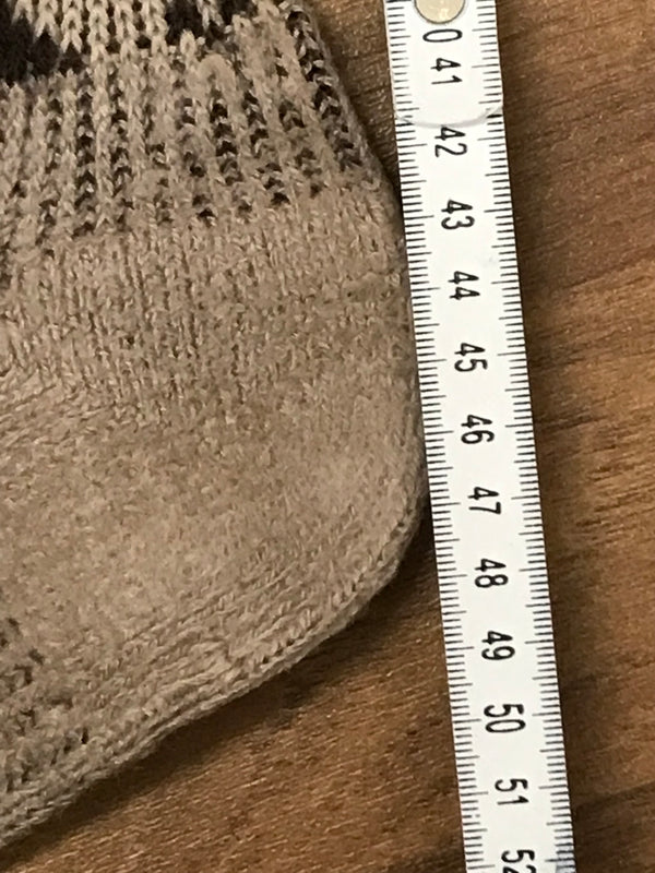 Vintage Kniestrümpfe braun/beige mit Rautenmuster