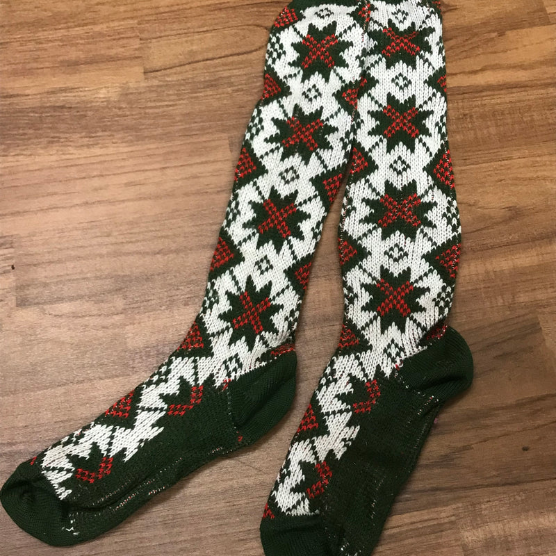 Dicke Vintage Kniestrümpfe mit Sternenmuster selten Rar