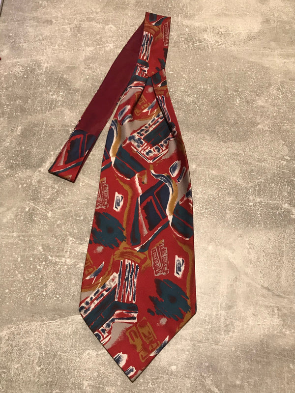 Foulard cravate vintage multicolore