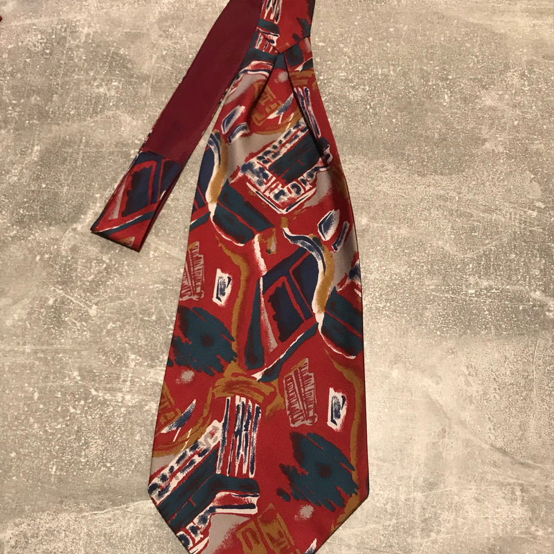 Foulard cravate vintage multicolore