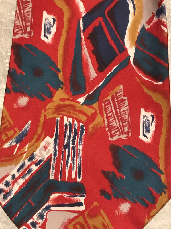 Foulard cravate vintage multicolore