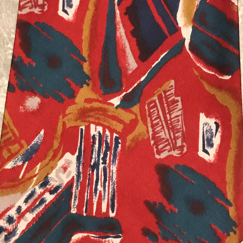 Foulard cravate vintage multicolore