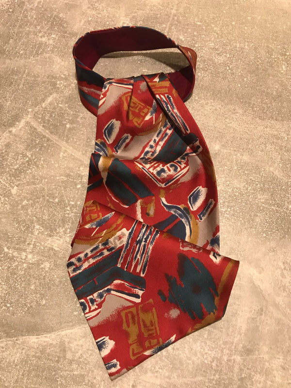 Foulard cravate vintage multicolore