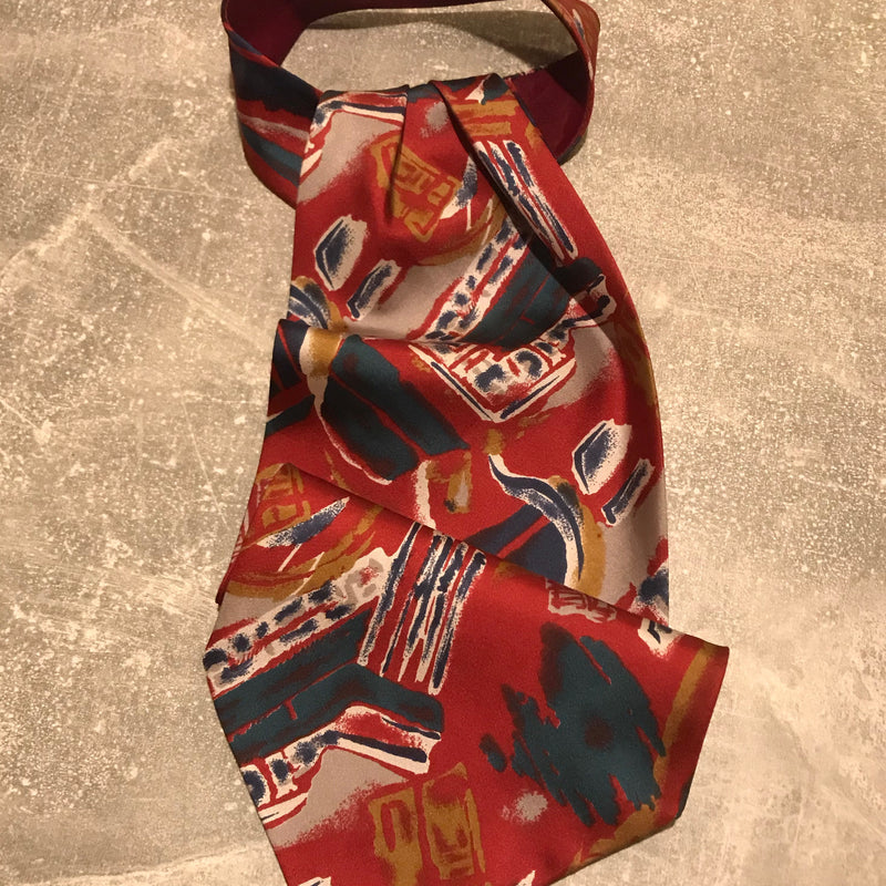 Foulard cravate vintage multicolore
