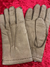 Leder- Handschuhe, Hellbraun