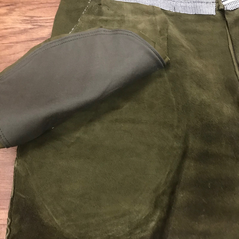 Grüne Kniebundlederhose für Herren – Größe 54 | Authentisches Vintage Stück