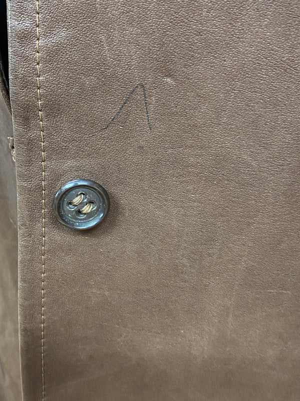 Vintage Ledermantel Gr. 36 – Klassisches Braun