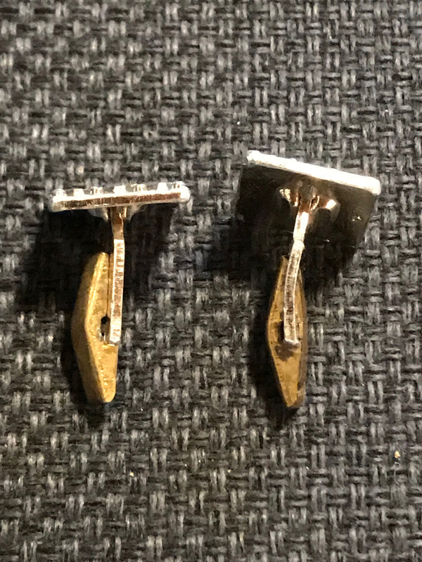 Manschettenknöpfe silber mit gold
