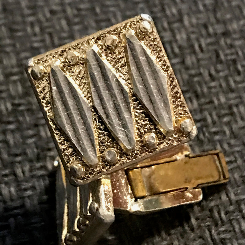 Manschettenknöpfe silber mit gold