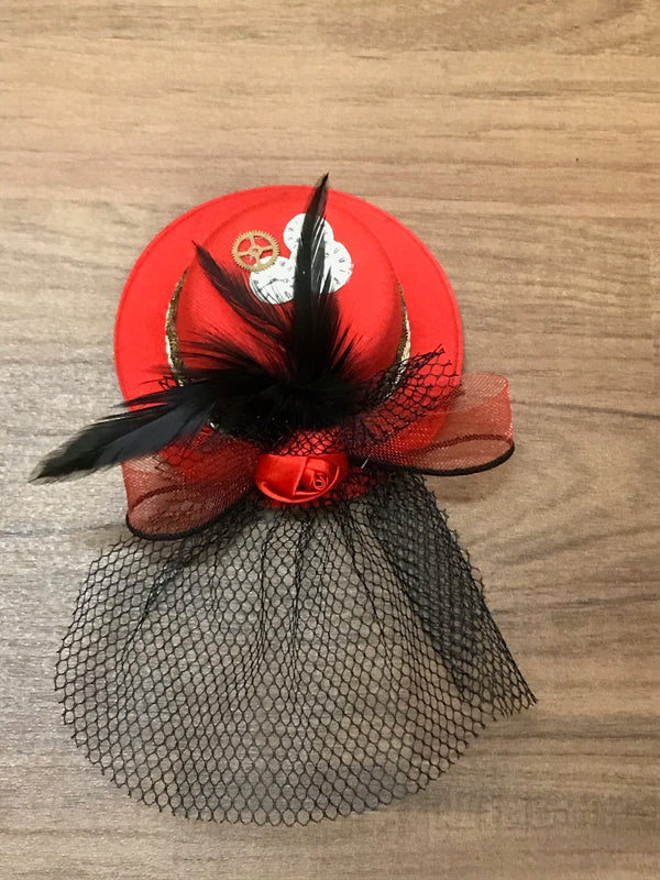 Steampunk Minizylinder in rot Unikat