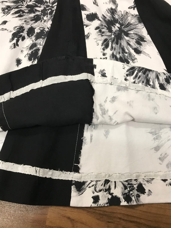 Vintage 50er-Jahre Kleid Gr.38 Secondhand Oldtimer Damen schwarz weiß