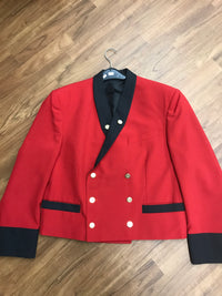 Page veste, uniforme, hôtel, portier taille 52 rouge/noir