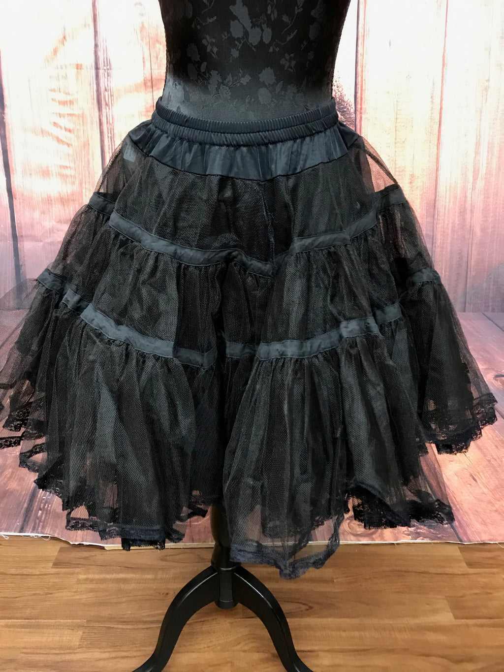 59er Jahre Petticoat in schwarz