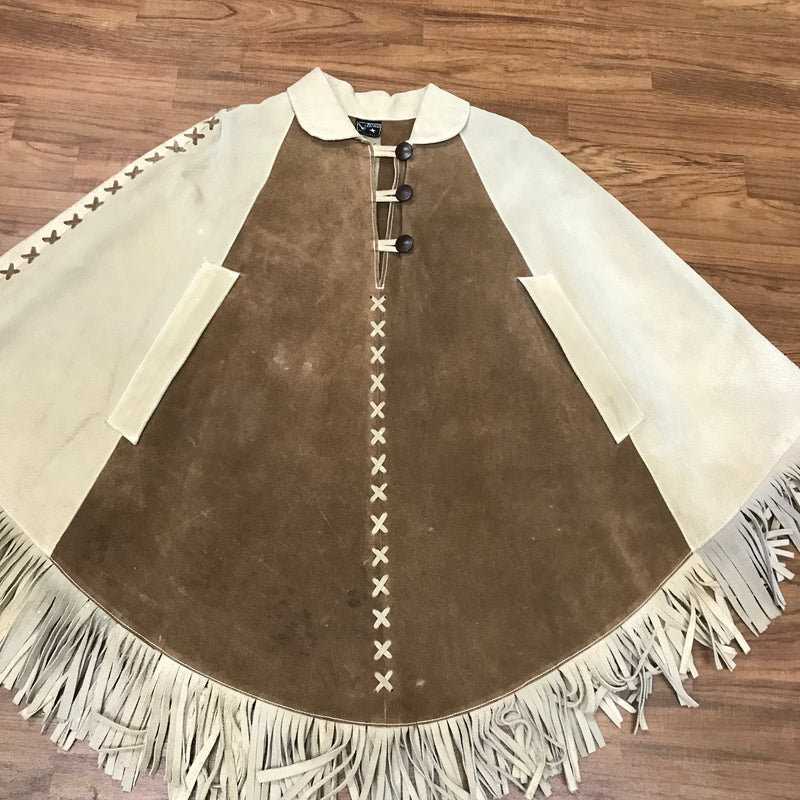 Leder-Poncho Vintage