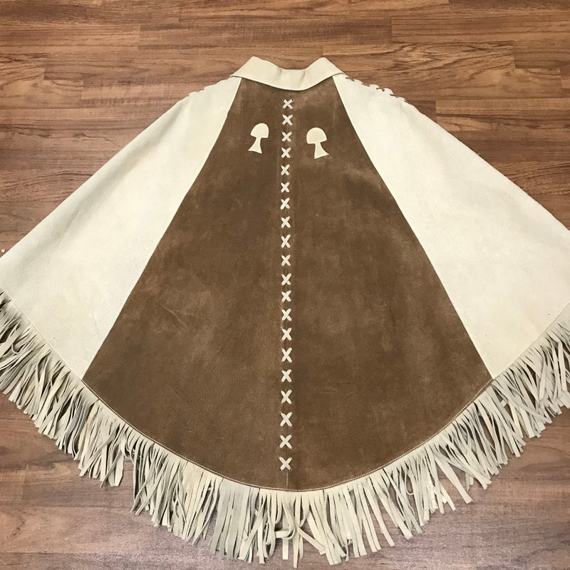 Poncho 70ziger jahre Fransen