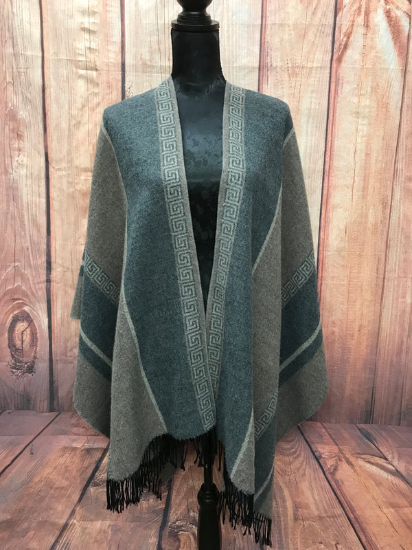 Poncho, Cape, Umhang, Wolle 70er Jahre. Gr.L