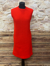 Vintage-Strickkleid Gr.44, rot