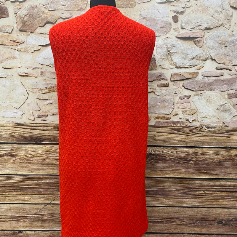 Vintage-Strickkleid Gr.44, rot