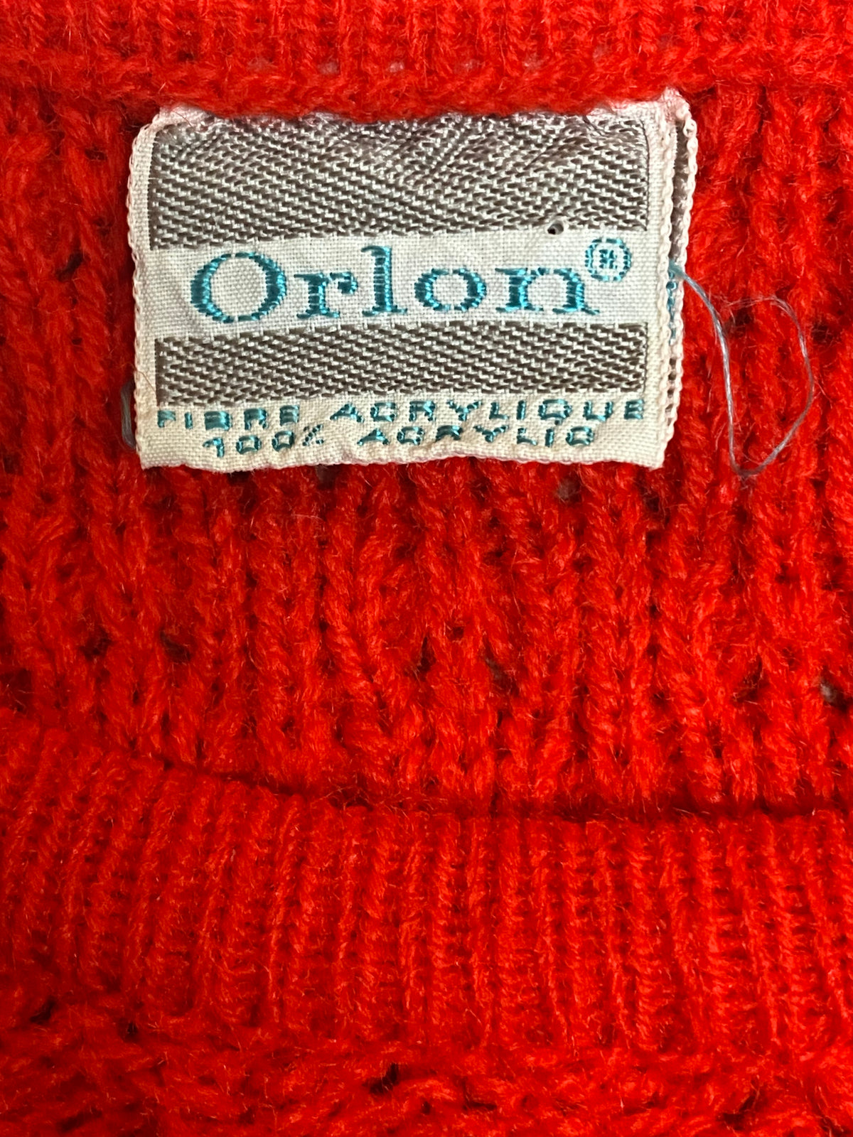 Vintage-Strickkleid Gr.44, rot