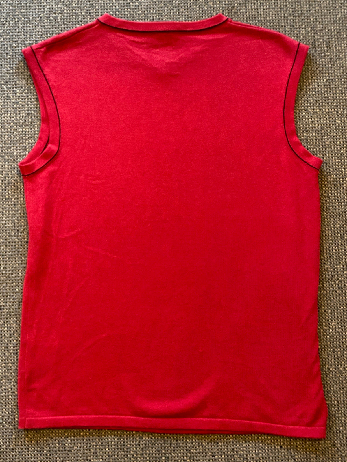 Taille du gilet pull vintage rouge. XL 