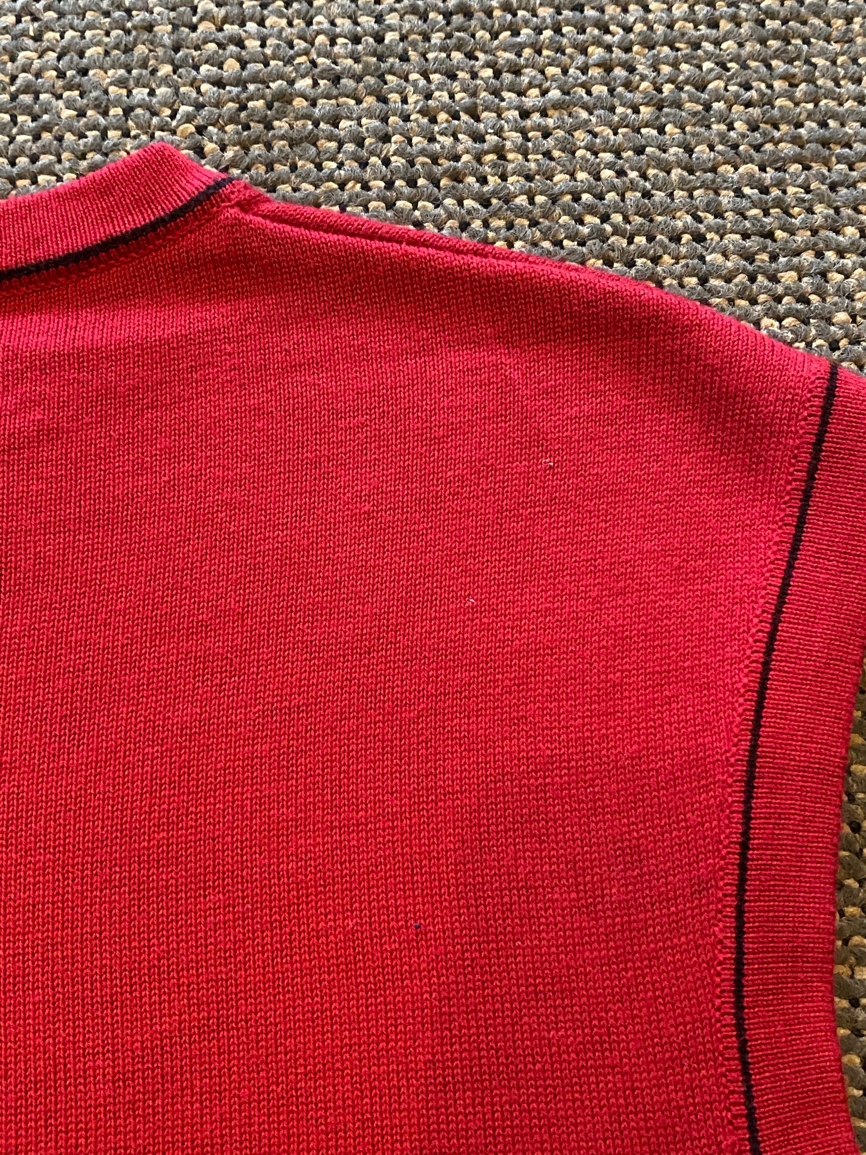 Roter Vintage Pullunder Gr. XL