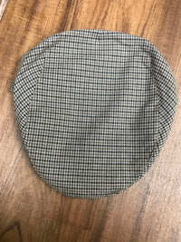 Casquette plate petits carreaux taille 58, gris 