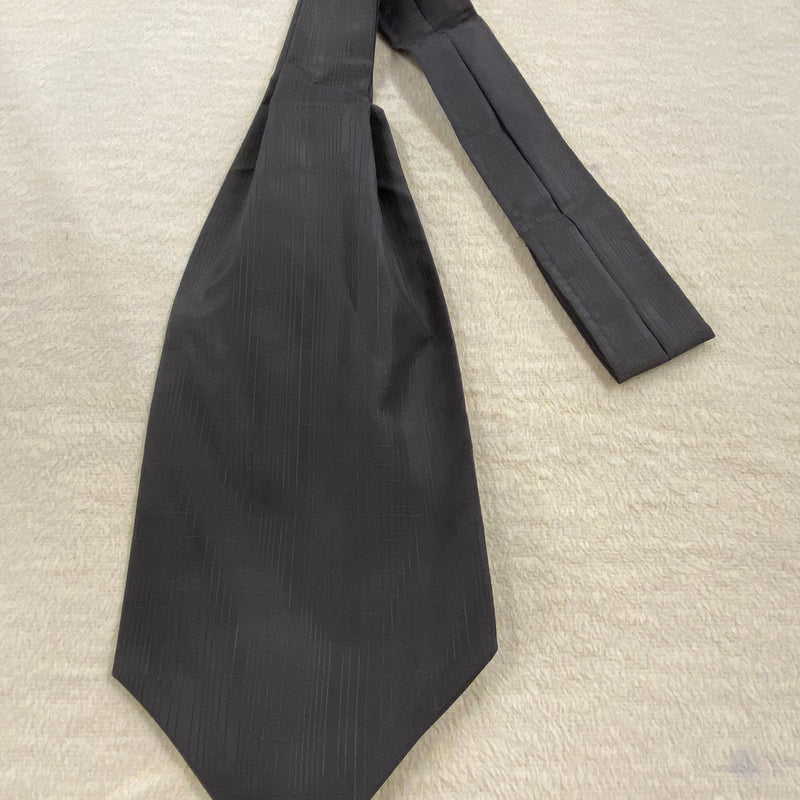 Dunkelgraue, fast schwarze Schalkrawatte, Vintage
