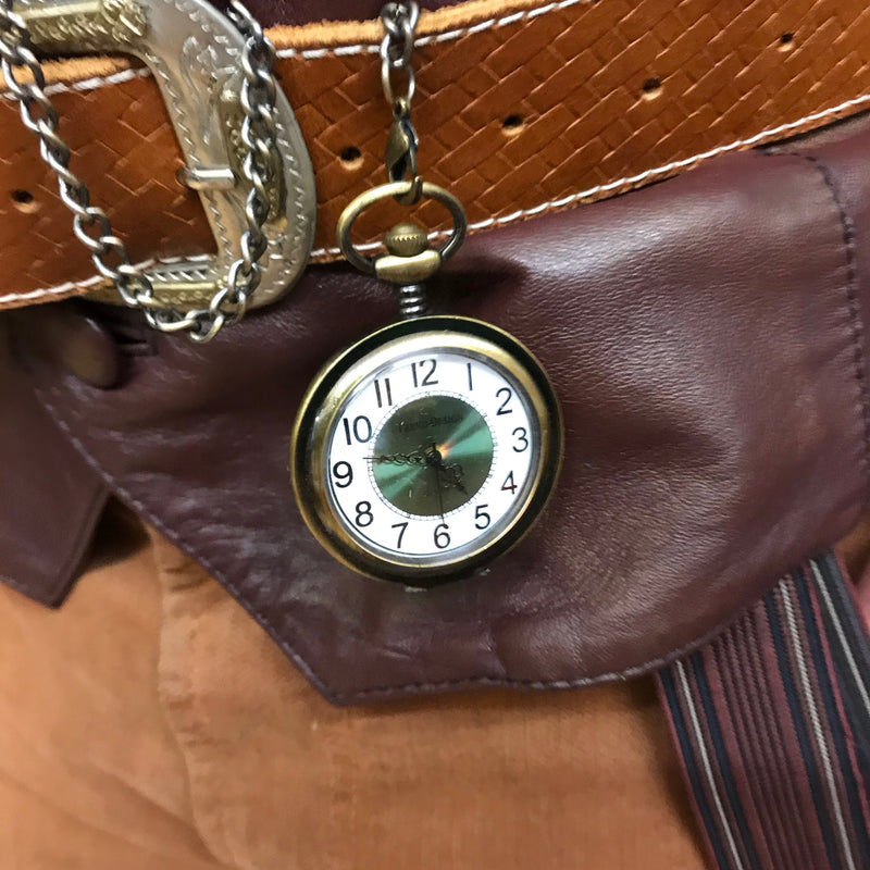 Komplettes Steampunk Kostüm Herren XL – Lederweste, Hose, Gamaschen & Accessoires