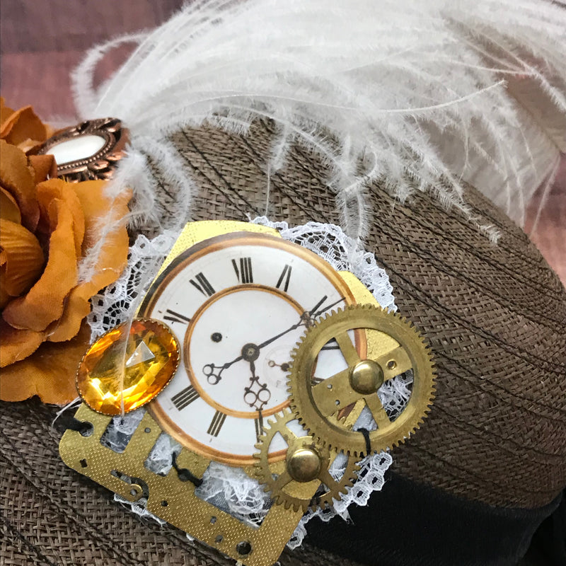 Steampunk Damenhut Orange
