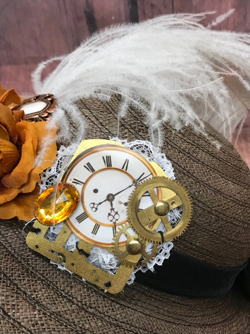 Steampunk Damenhut Orange