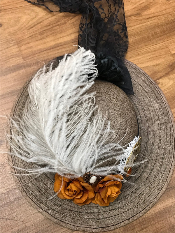 Steampunk Damenhut Orange