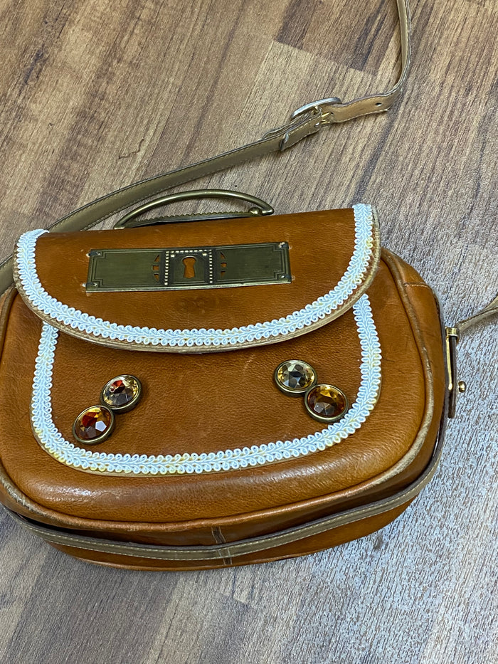 Sac à main vintage Steampunk en cuir véritable 