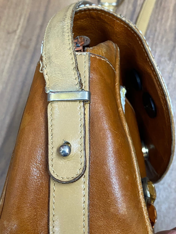 Steampunk-Vintage Handtasche Echtleder
