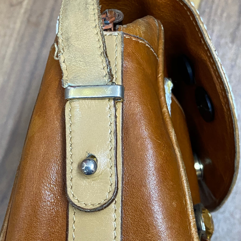 Steampunk-Vintage Handtasche Echtleder