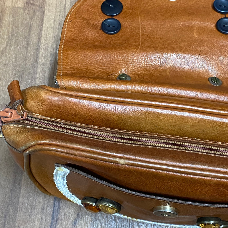 Steampunk-Vintage Handtasche Echtleder
