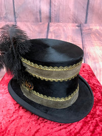 Chapeau cylindrique steampunk de haute qualité taille 57 unique