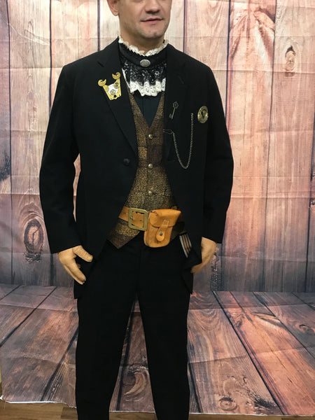 Steampunkkostüm mit schwarzen FrackHochwertiges Steampunk Kostüm mit Cutwáway Jacke Gr.50 Unikat