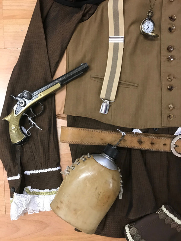 Hochwertiges Steampunk Komplett Kostüm Gr.50 Unikat
