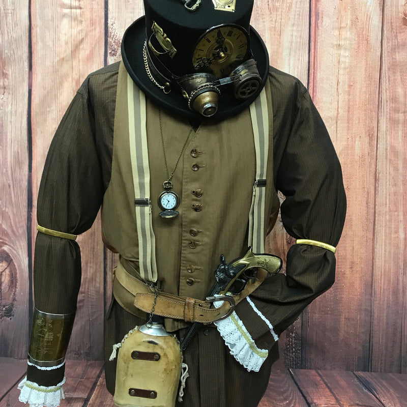 Steampunk Kostüm mit Zylinder und Goggles