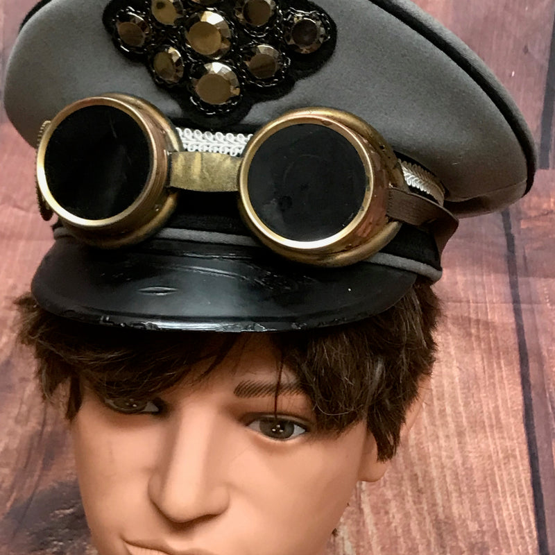 Hochwertige Steampunk Schirmmütze Kopfbedeckung Gr.56 Unikat