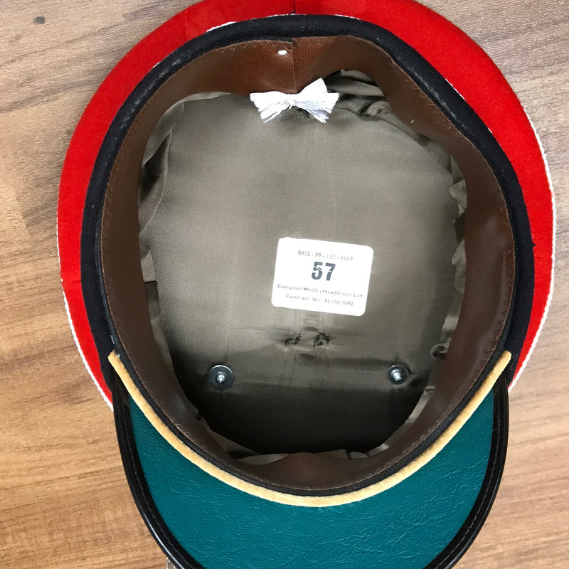 Rote Steampunk Schirmmütze für Uniform, Gr.57