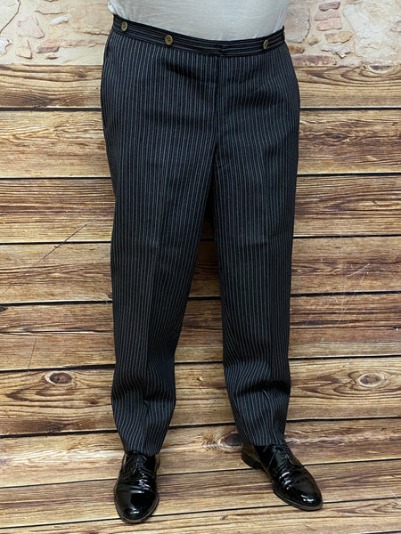 Vintage Stresemann Hose im Nadelstreifen-Design, Größe ca. 54