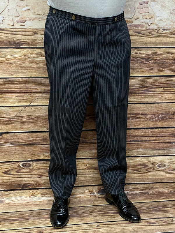 Vintage Stresemann Hose im Nadelstreifen-Design, Größe ca. 54
