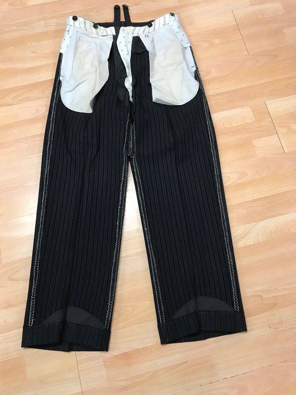 Antike Stresemann Herren-Hose aus Schurwolle Bundweite 89 cm Gr.50
