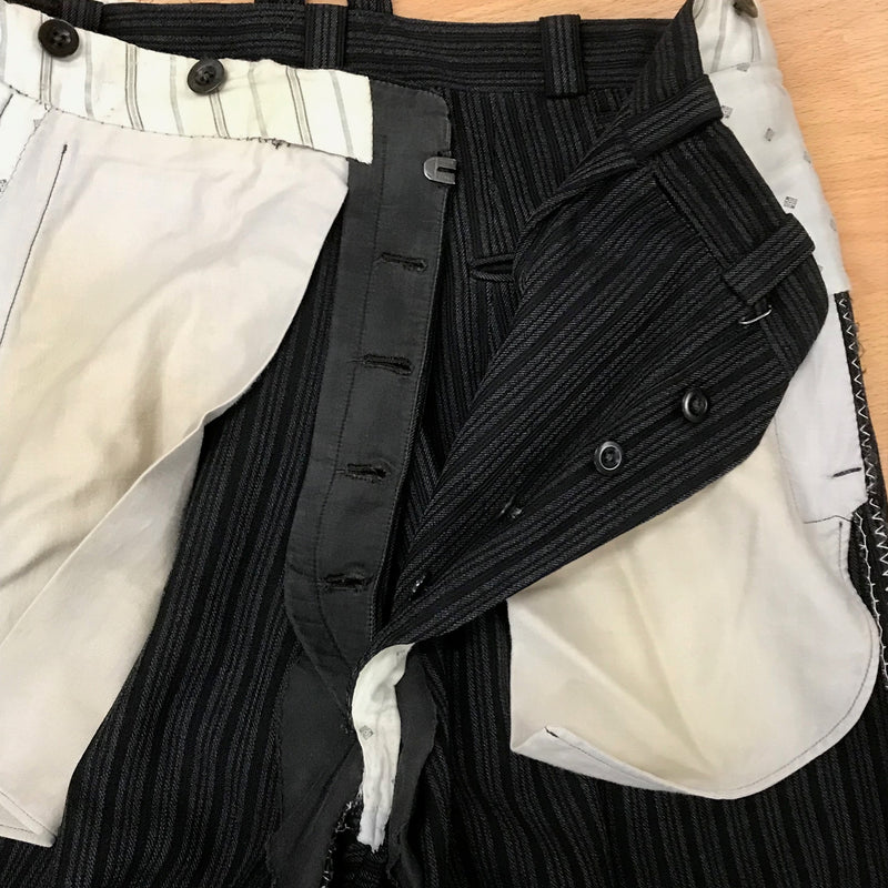 Antike Stresemann Herren-Hose aus Schurwolle Bundweite 89 cm Gr.50