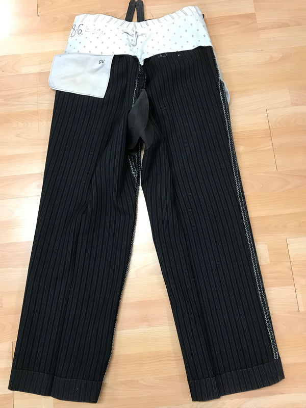 Antike Stresemann Herren-Hose aus Schurwolle Bundweite 89 cm Gr.50